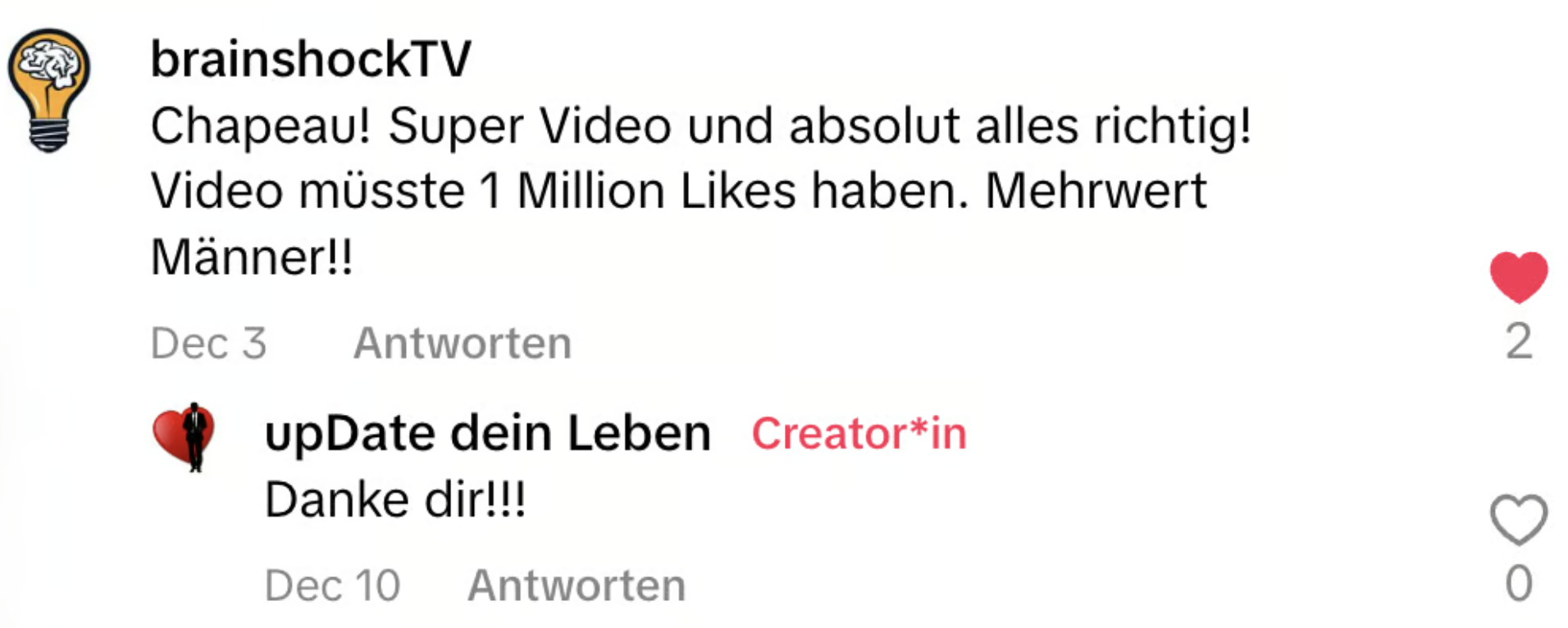 Kommentar: Chapeau, super Video